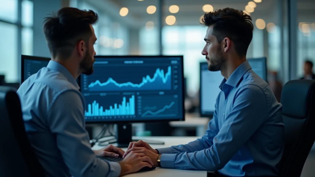 Finanzanalyst bei der Marktanalyse mit Daten und Charts
