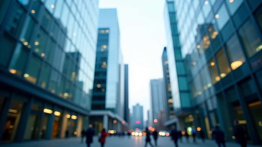 Moderne Finanzdistrikt-Skyline von Frankfurt mit Bürogebäuden